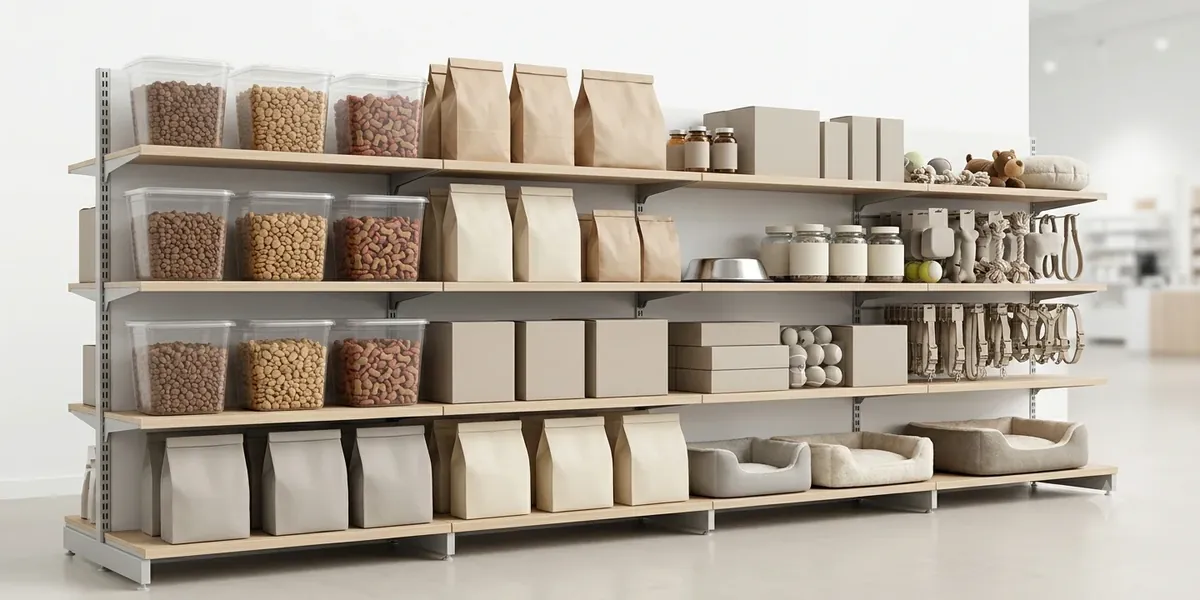 Góndolas del local con productos